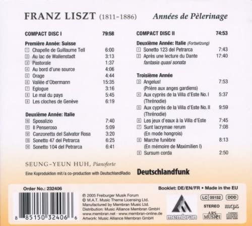 Seung-Yeun Huh - Liszt: Années de Pèlerinage [Audio CD]