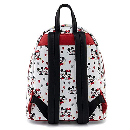 Loungefly Disney Mickey and Minnie Mouse Love AOP Womens Double Strap Shoulder Bag