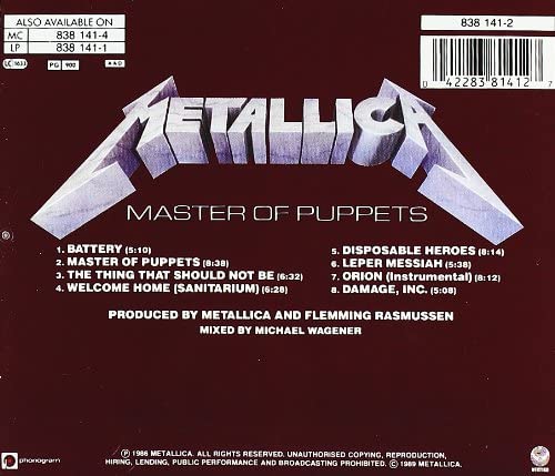 Master Of Puppets [Audio CD]