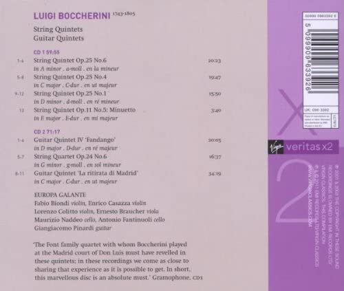 Boccherini: String Quintets; Guitar Quintets; Minuet in A