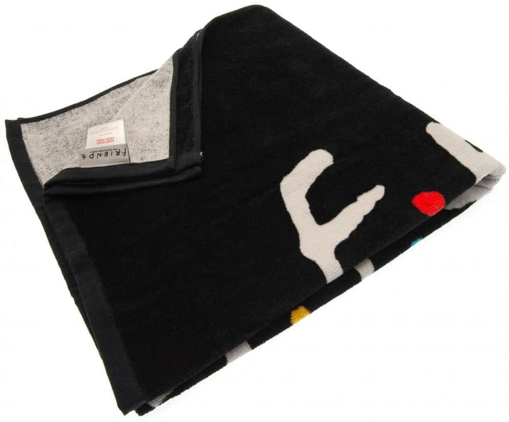 FRIENDS Logo Towel 75cm x 150cm 100% Official Merchandise, Black, 75x150cm
