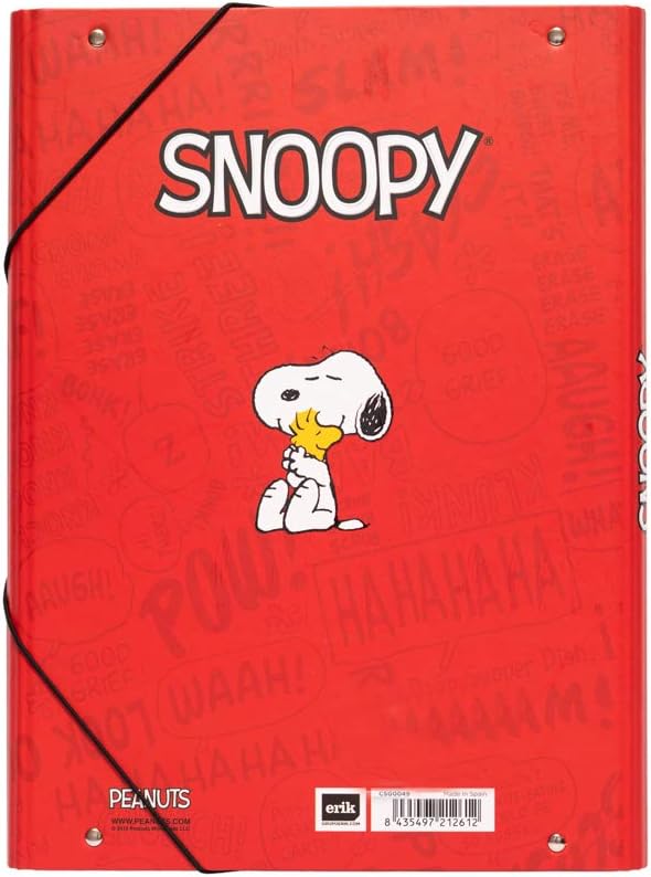 Grupo Erik Snoopy Premium A4 File Folder - 3 Flap Folder - Document Organizer