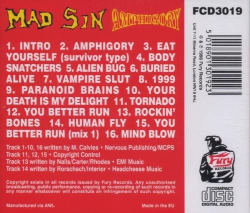 Mad Sin - Amphigory [Audio CD]