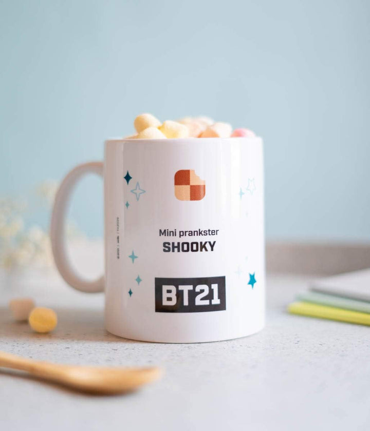 Grupo Erik BT21 Official Merchandise Shooky Ceramic Mug | 35 cl - 350 ml | Coffee Mug