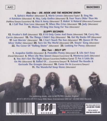 Dr. Hook  - Dr Hook / Sloppy Seconds / Belly Up!  [Audio CD]