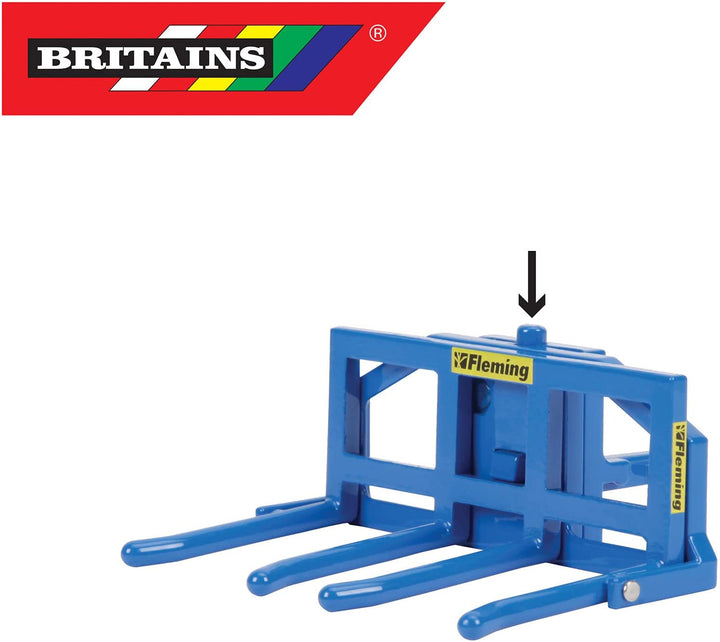 Britains 1:32 Fleming Bale Lifter, Tractor Toy Accessories, Compatible with 1:32 Scale Tractors, Farm Animals and Toys, Suitable for Collectors and Children from 3 Years