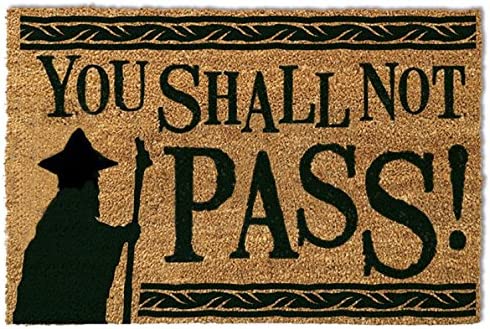 The Lord Of The Rings GP85071 You Shall Not Pass Doormat, Multi-Colour, 40 x 60 cm