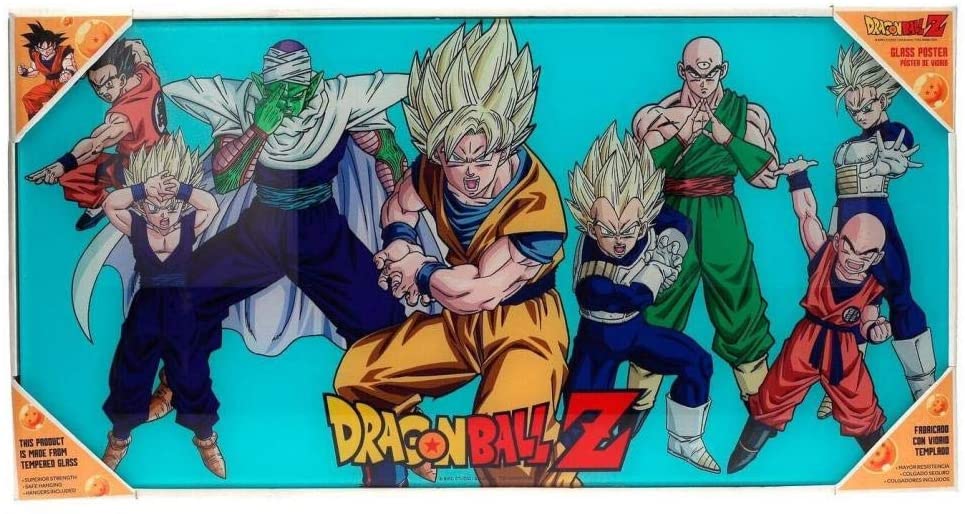 DRAGON BALL Z HEROES GLASS POSTER DRAGON BALL 60X30 CM