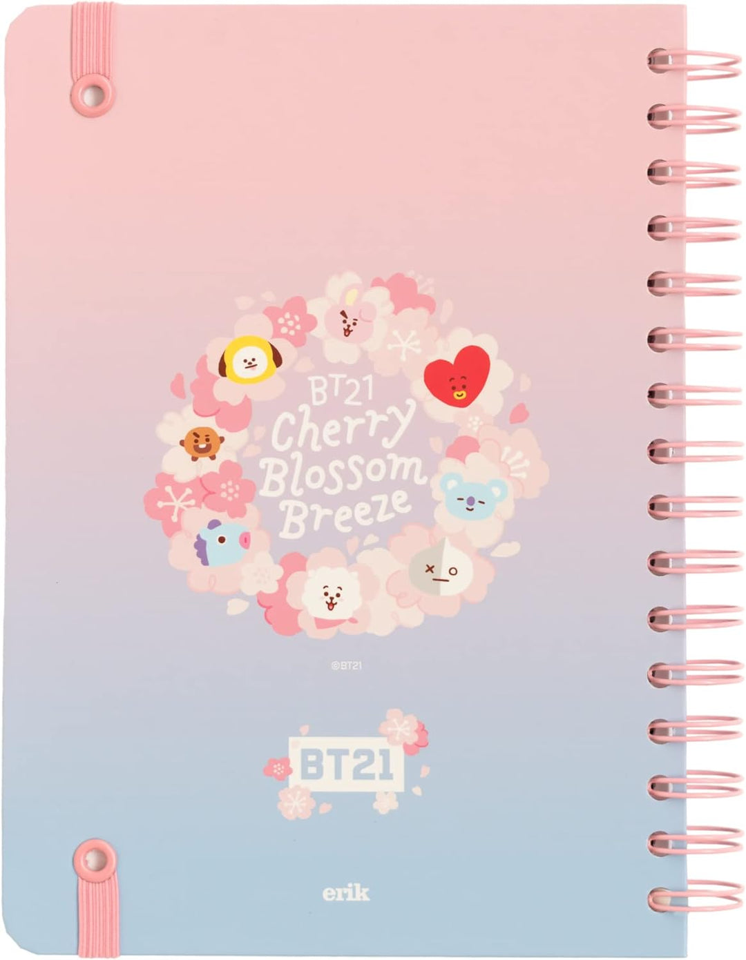 Grupo Erik BT21 Official Merchandise Cherry Blossom A5 Notebook|Bullet Journal