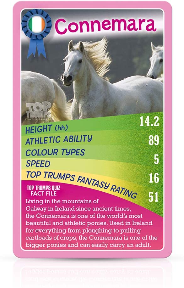 Horses and Ponies and Unicorns Top Trumps Card Game