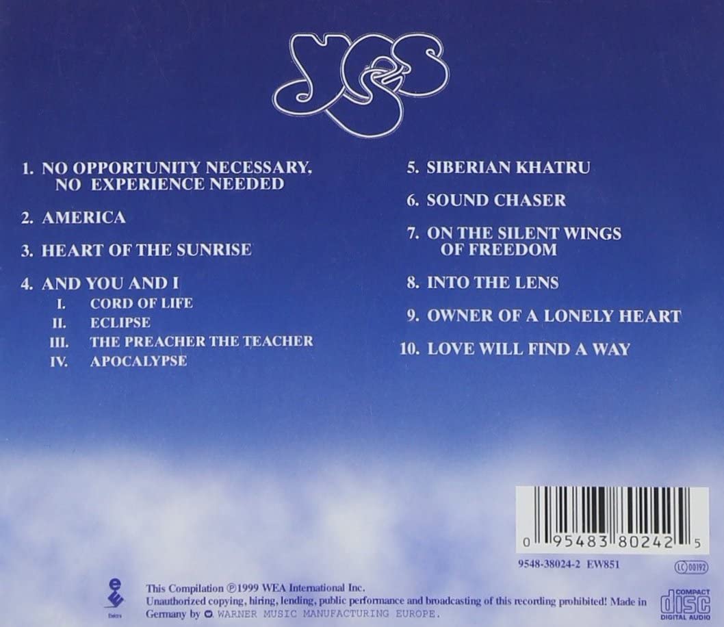 The Best Of Yes (1970-1987) - Yes [Audio CD]