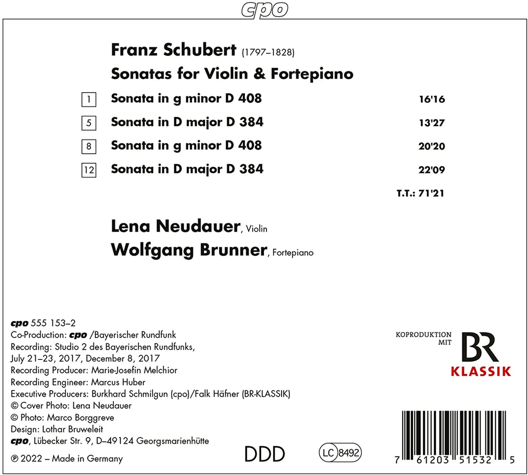 Lena Neudauer - Schubert: Complete Sonatas for Violin & Fortepiano [Lena Neudauer; Wolfgang Brun [Audio CD]