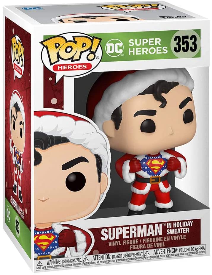 Dc Super Heroes Superman en pull de vacances Funko 50651 Pop! Vinyle #353