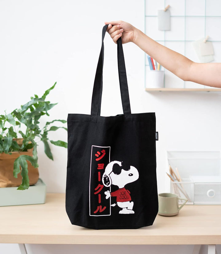 Grupo Erik, L,MARE0135 Official Snoopy Tote Bag: Joe Cool - Cotton Shopping Bag