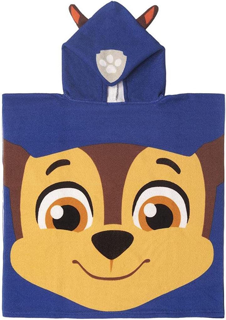 Cerd Women's Poncho Microfiber Applications Paw Patrol, Azul, One Size