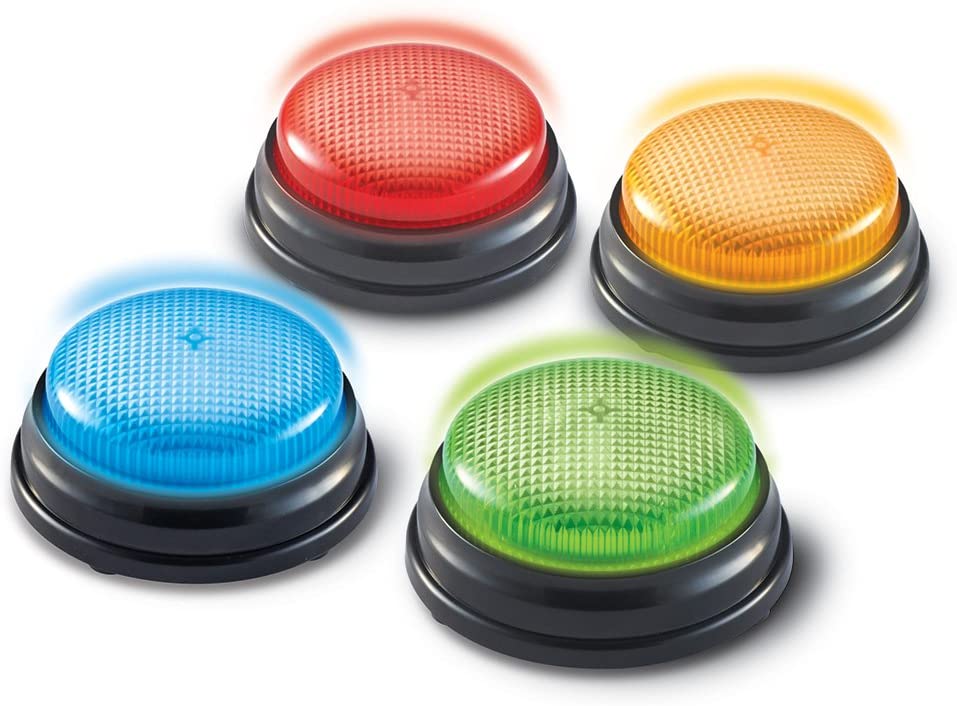 Learning Resources Lights and Sounds Buzzers, set of 4