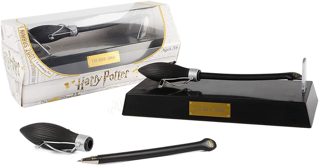 WOW! STUFF Nimbus 2001 Levitating Broomstick Pen | Floating Stationery Set with Stand | Official Wizarding World Harry Potter Gifts, Toys and Collectables, Multi, 1 Count (Pack of 1)