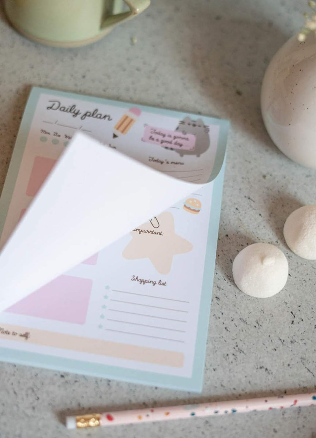 Pusheen Foodie Weekly Planner A5 | Desk Calendar | Family Calendar