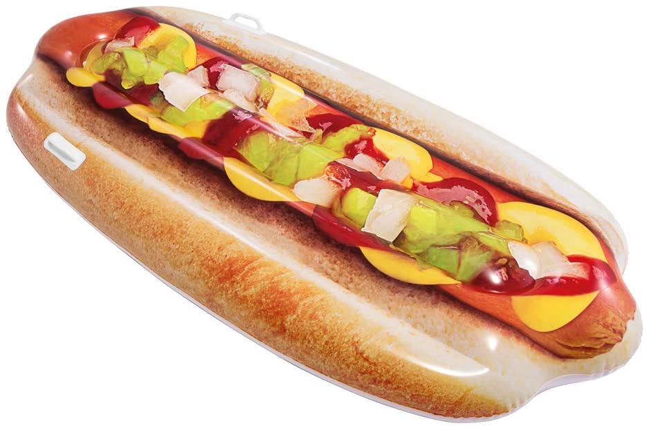 Intex Inflatable Giant Hotdog Lounger - Fun Pool Float for Ages 15+ 2