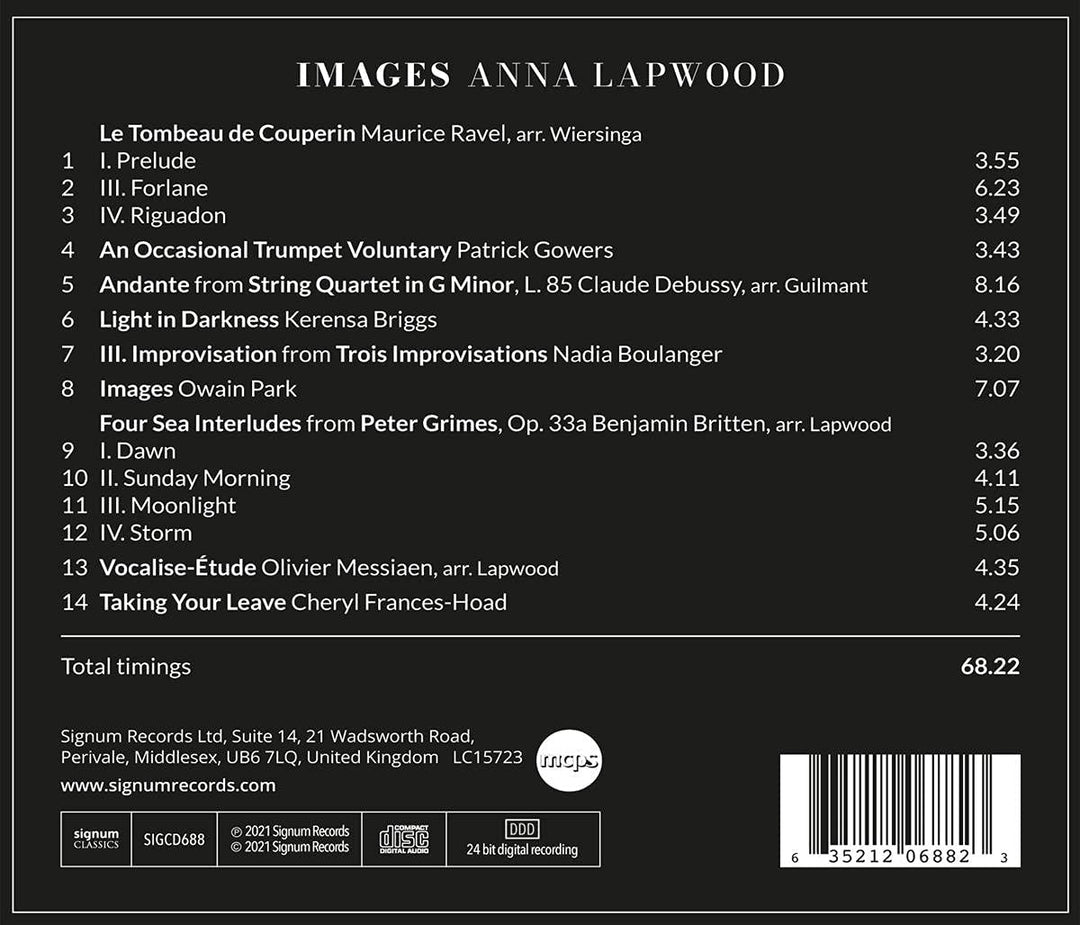 Lapwood, Anna - Images [Audio CD]