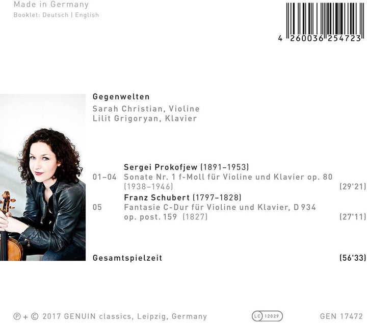 Sarah Christian - Gegenwelten [Sarah Christian; Lilit Grigoryan] [Genuin Classics: GEN17472] [Audio CD]