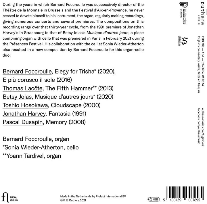 Bernard Foccroulle - 30 Years of New Organ Works (1991–2021) [Audio CD]