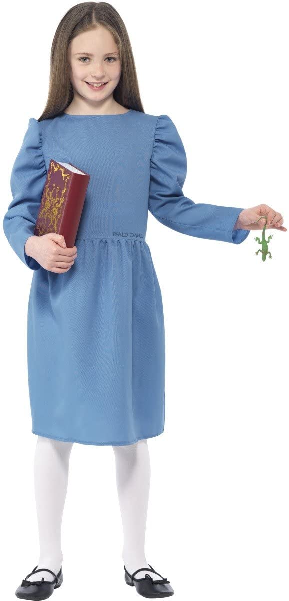 Smiffys Officially Licensed Roald Dahl Matilda Costume, Blue, Medium - Age 7-9 years