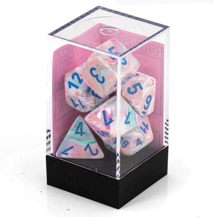 Chessex Festive Polyhedral Pop Art - Blue 7-Die Set