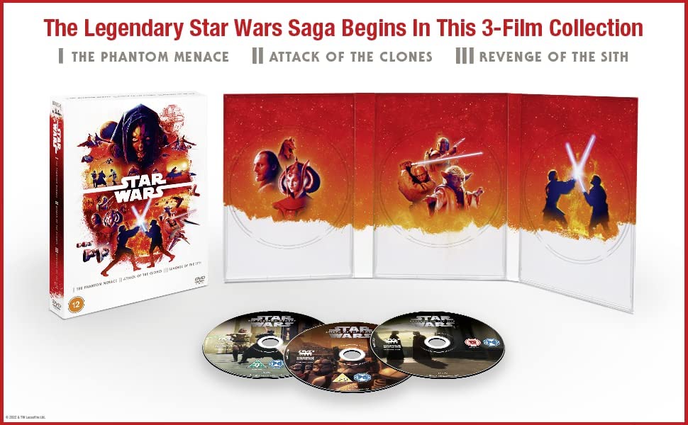 Star Wars Prequel Trilogy Box Set (Episodes 1-3) [2022] [DVD]