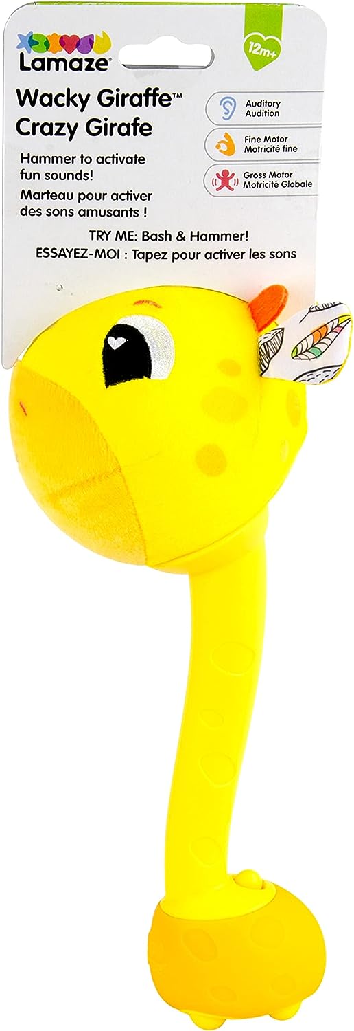LAMAZE L27471 Wacky Giraffe Newborn Baby Toy, Sensory Toy for Babies with Colours