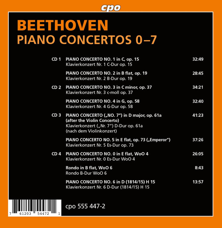 Michael Korstick - Beethoven: Piano Concertos 0-7 [Michael Korstick; ORF Vienna Radio Symphony Orchestra; Constantin Trinks] [Cpo: 555447-2] [Audio CD]