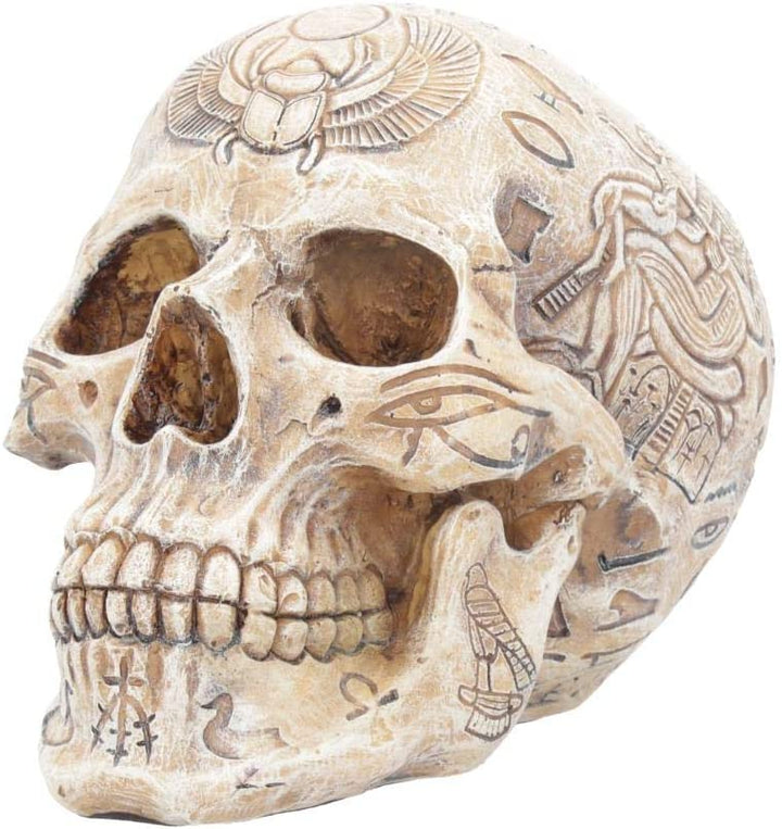 Nemesis Now D1979F6 Hieroglyphic Skull Figurine 16cm Ivory