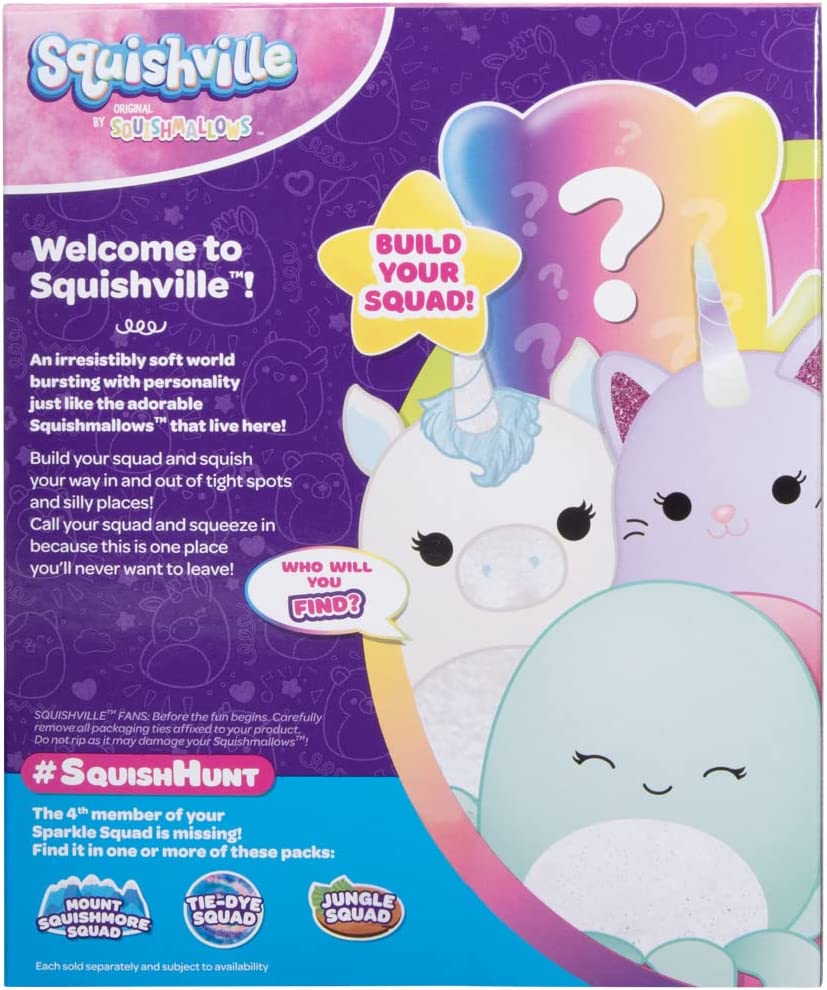 Squishville by Squishmallows SQM0327 Sparkle Squad Four 2-Inch Plush-Toys for Kids