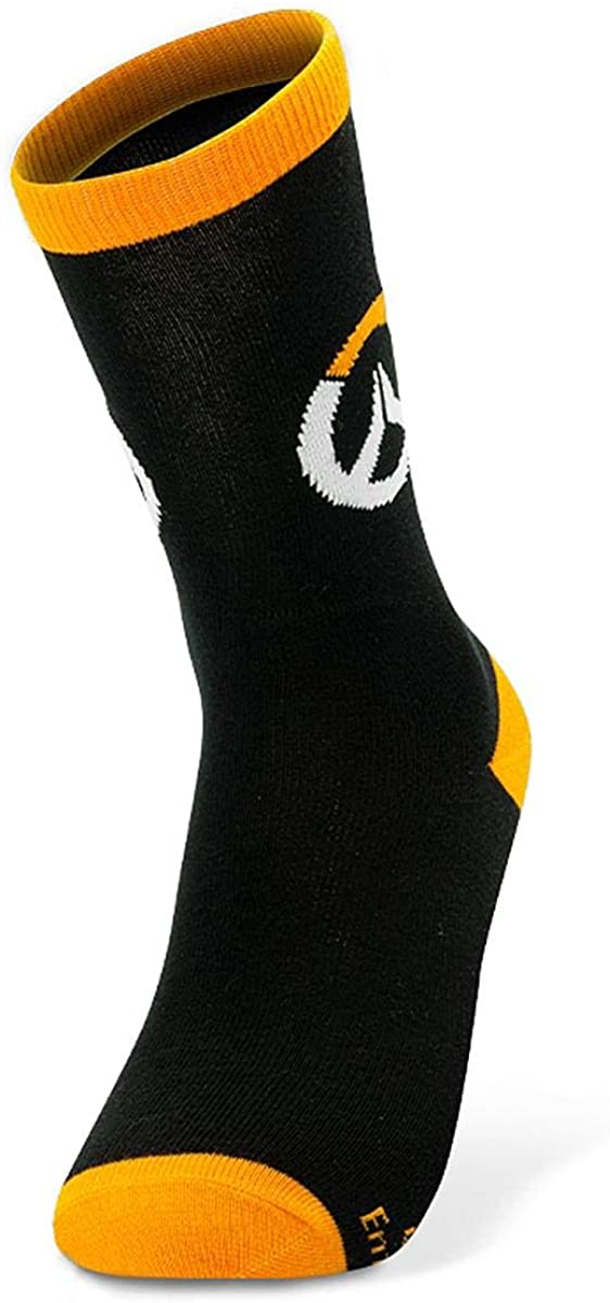 Overwatch Logo socks one size (38 - 43) black/orange, printed, 74% cotton, 24% polyester, 2% elastane.