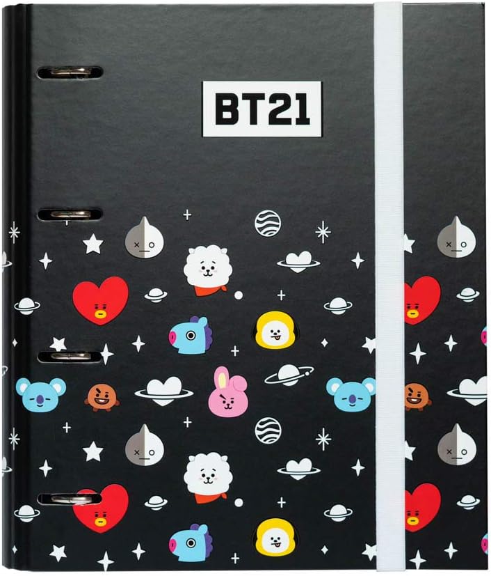 Grupo Erik BT21 Official Merchandise 4 Ring Binder - Premium A4 Folders Ring Binder