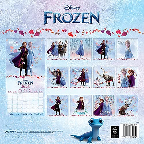 Disney Frozen Calendar 2022 - Month to a View Planner 30cm x 30cm - Official Merchandise