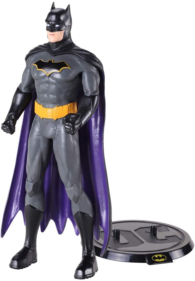 The Noble Collection DC Comics Bendyfigs Batman - 7.5in (19cm) Noble Toys DC Bendable Posable Collectible Doll Figures With Stand