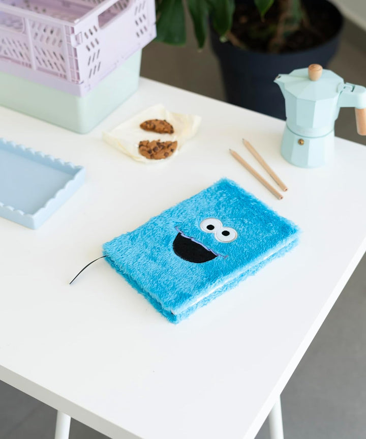 Sesame Street Cookie Monster A5 Notebook Plush Cover | A5 Journal