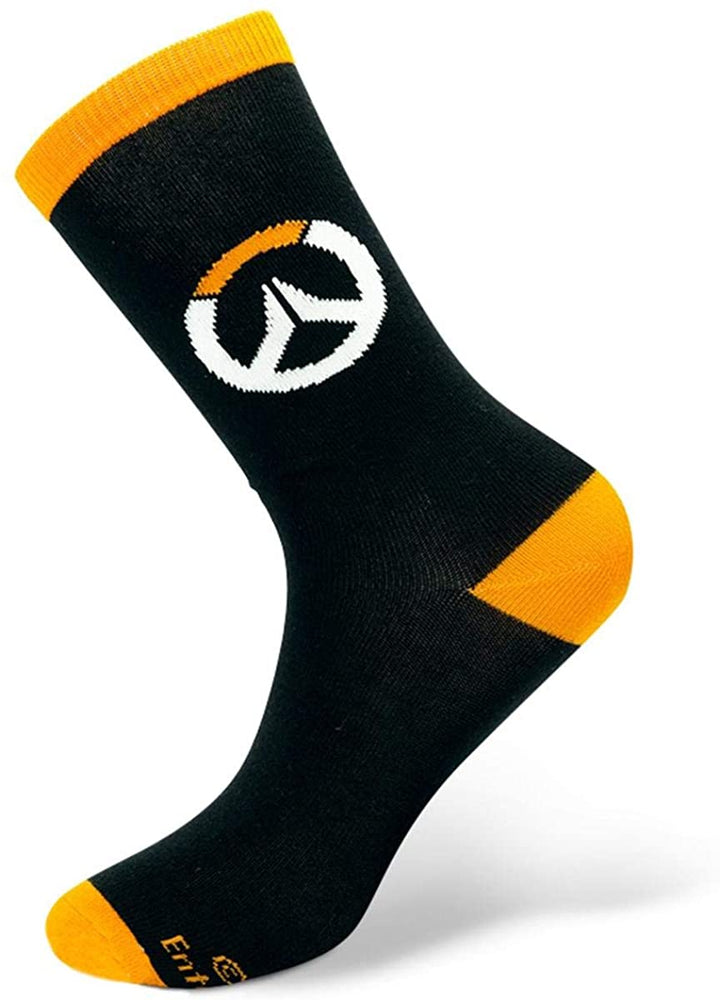 Overwatch Logo socks one size (38 - 43) black/orange, printed, 74% cotton, 24% polyester, 2% elastane.