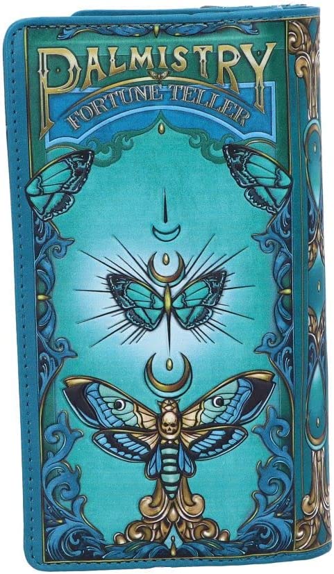 Nemesis Now Palmistry Embossed Purse 18.5cm, Polyurethane, Blue