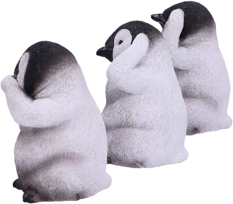 Nemesis Now U4921R0 See No, Hear No, Speak No Evil Emperor Penguin Chick Figurin