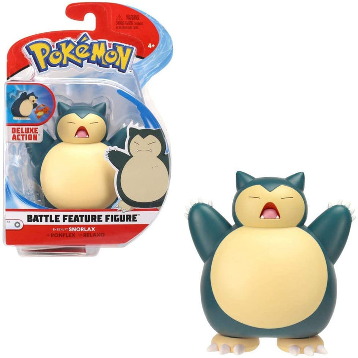 Pokemon Feature Figure Snorlax11,5 CM Authentic Details & Dynamic Battle