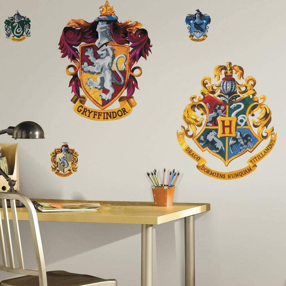 RoomMates RMK1551GM Harry Potter Crest Peel and Stick Giant Wall Decal - Gryffindor