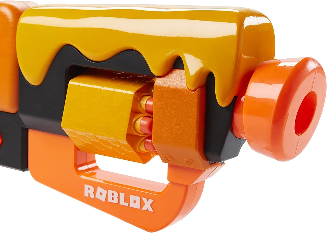 Nerf Roblox Adopt Me!: BEES! Lever Action Blaster, 8 Nerf Elite Darts, Code To Unlock In-Game Virtual Item, F2486EU5