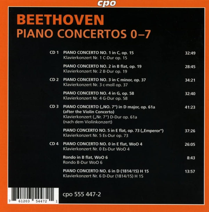 Michael Korstick - Beethoven: Piano Concertos 0-7 [Michael Korstick; ORF Vienna Radio Symphony Orchestra; Constantin Trinks] [Cpo: 555447-2] [Audio CD]