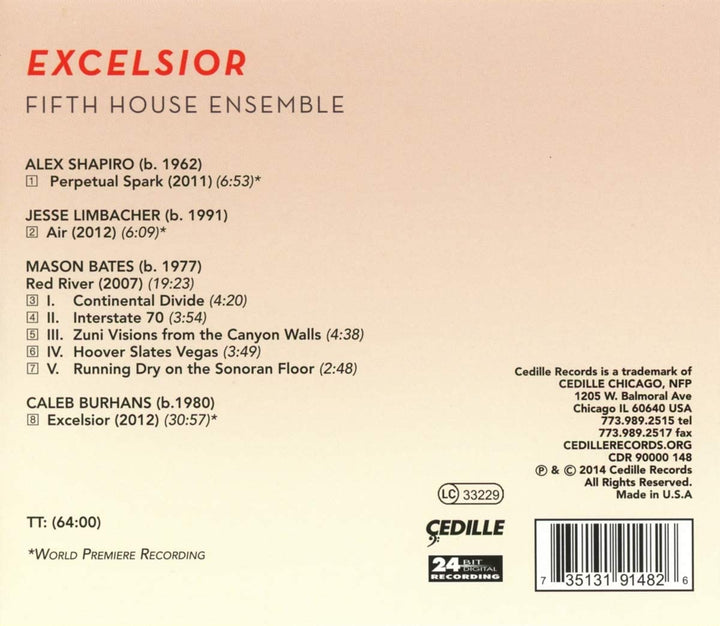 B00LFPN91G - Excelsior [Fifth House Ensemble] [Cedille R 90000 148] [Audio CD]