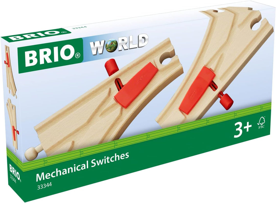 BRIO World Mechanical Switches Wooden Train Track for Kids Age 3 Years Up - Compatible with all BRIO Railway Sets & Accessories