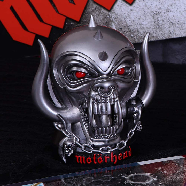 Nemesis Now B5113R0 Officially Licensed Motorhead Ace of Spades Warpig Snaggletooth Box, Polyresin, Silver, 16cm