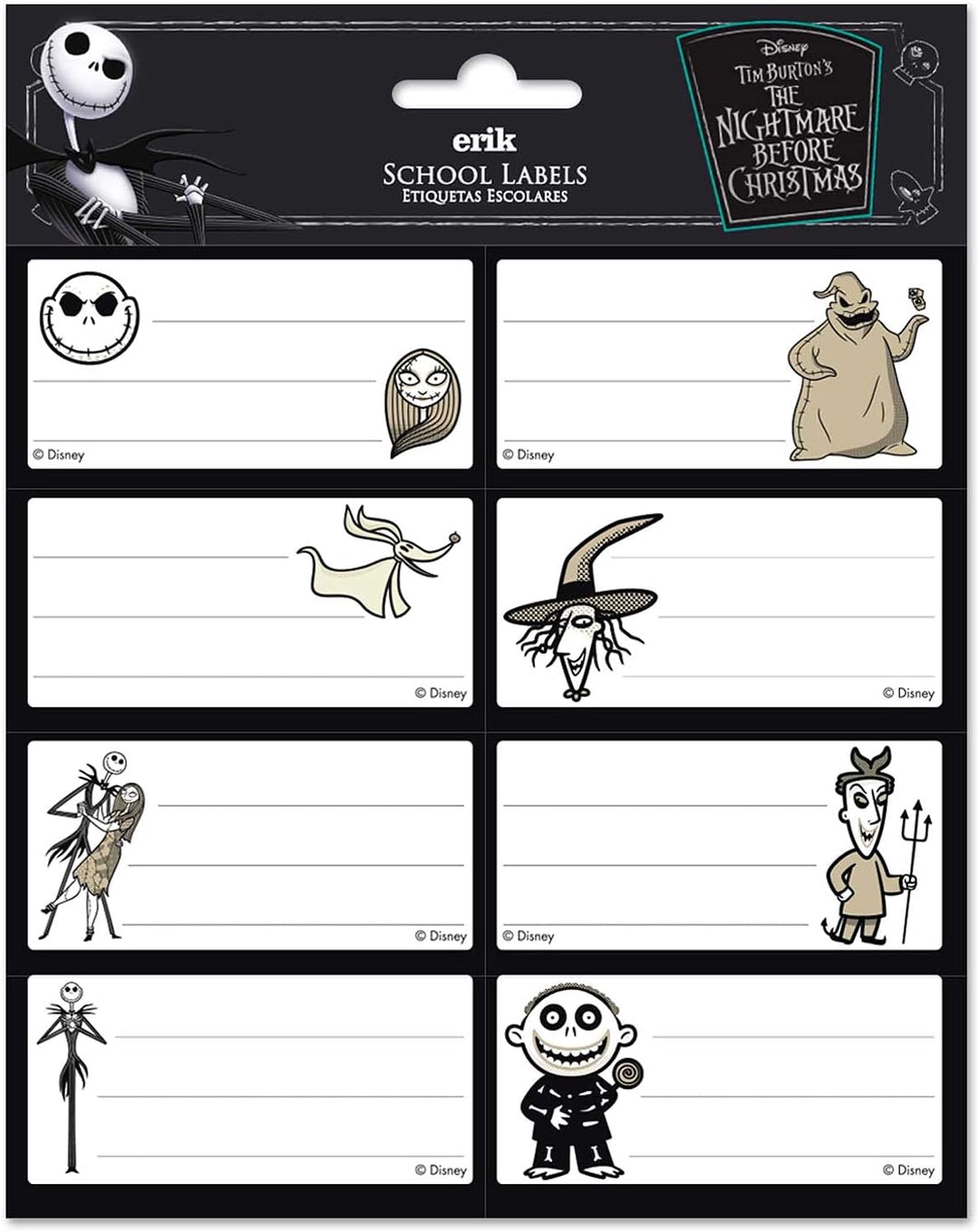 Grupo Erik The Nightmare Before Christmas Stickers - Sticky Labels - Food Labels Stickers