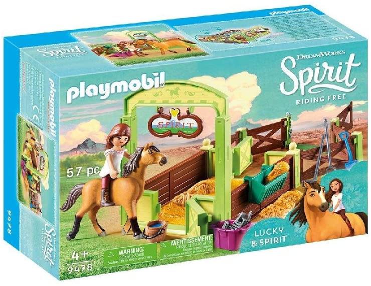 Playmobil DreamWorks Spirit 9478 Lucky and Spirit with Horse Stall for Children - Yachew